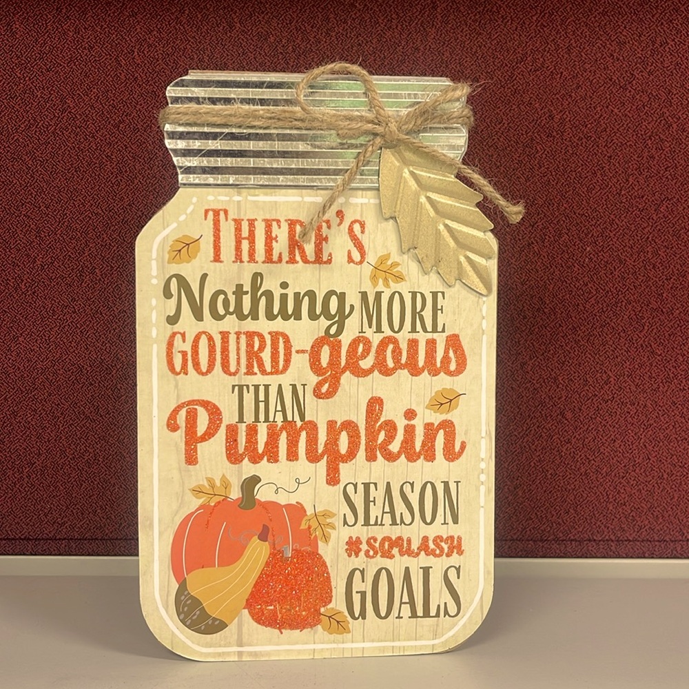 Fall pumpkin themed wall or desk decor